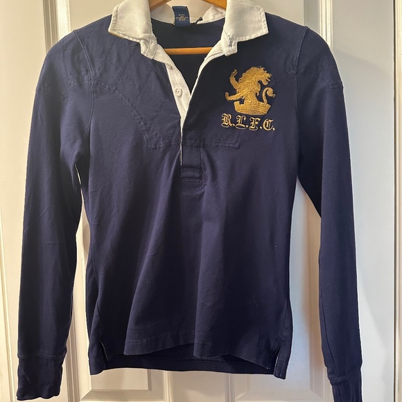 Vintage Polo Ralph Lauren graphic navy long sleeve top